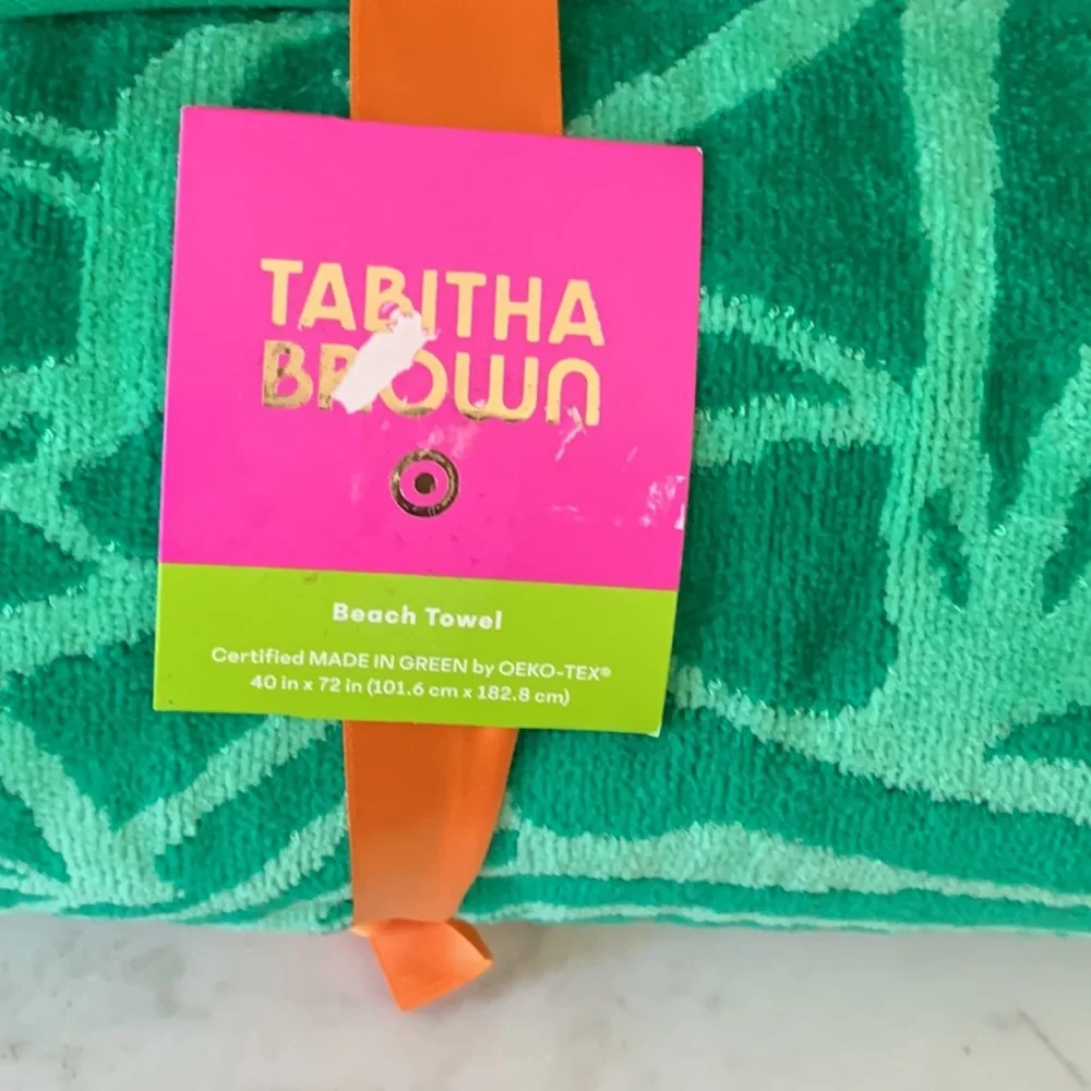 Tabitha Brown LIMITED EDITION Linear Floral Beach Towel